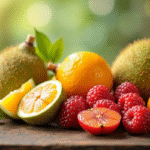 Assortiment de fruits d'été frais avec j